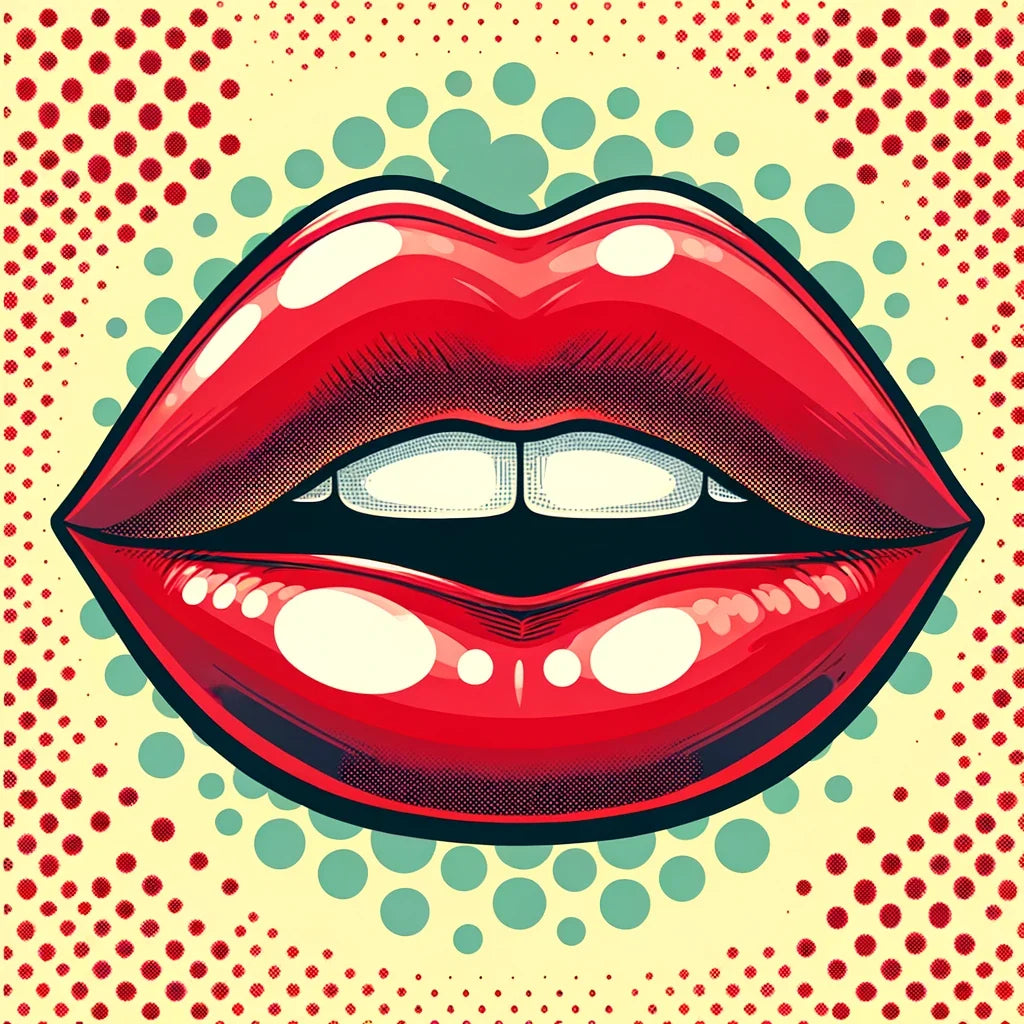 Red Lips Pop Canvas