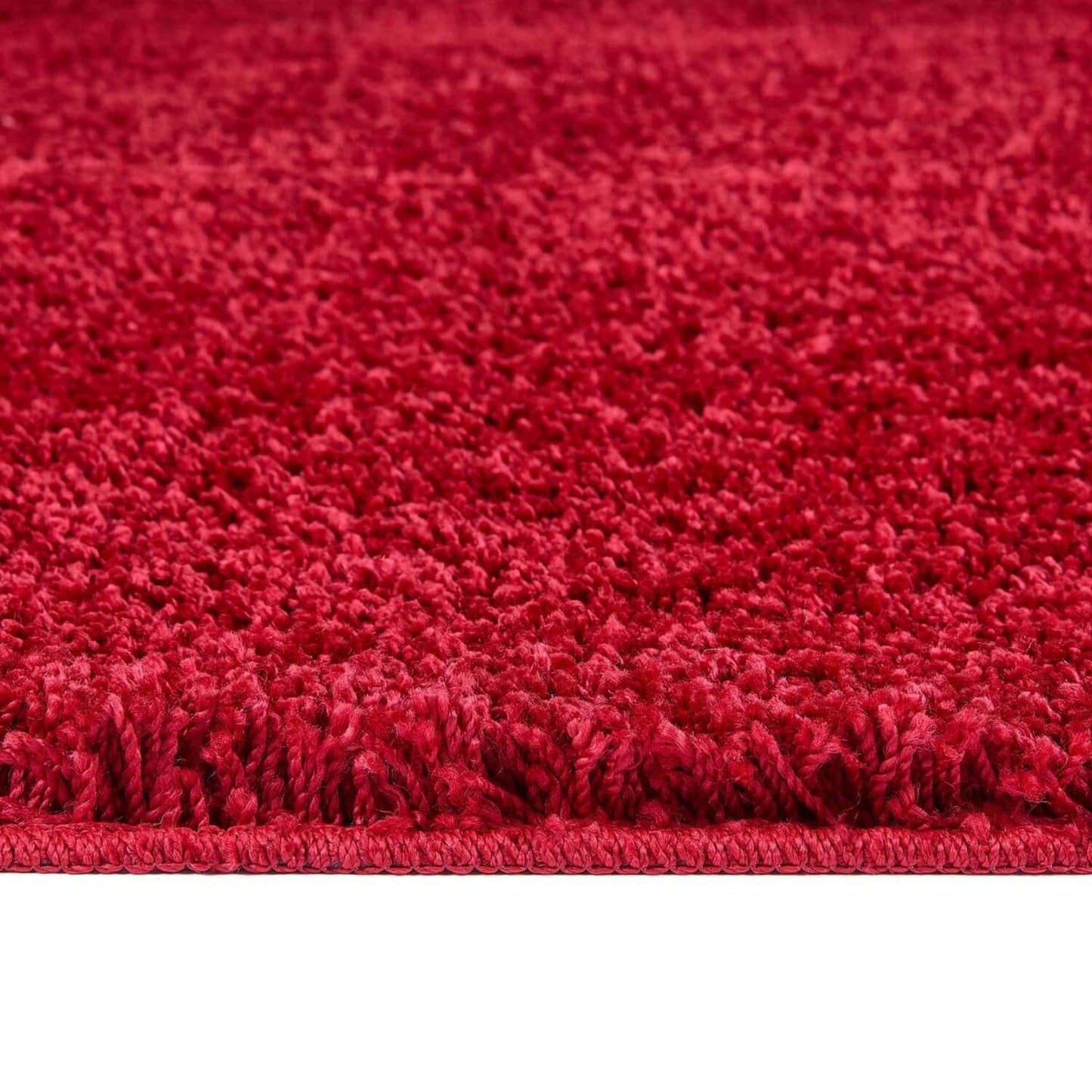 Washable Red Shaggy Rug