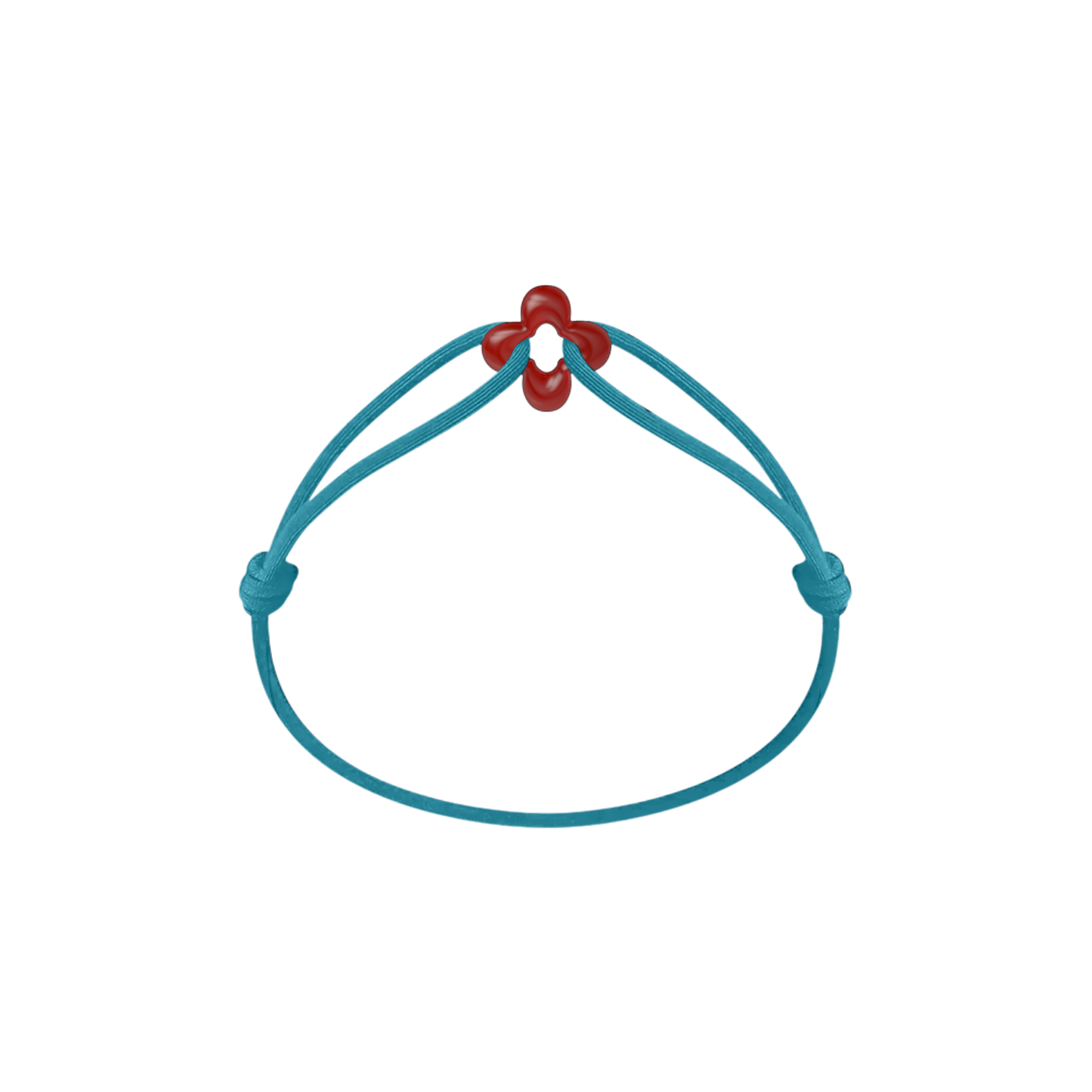 Mini Red Clover Cord Bracelet