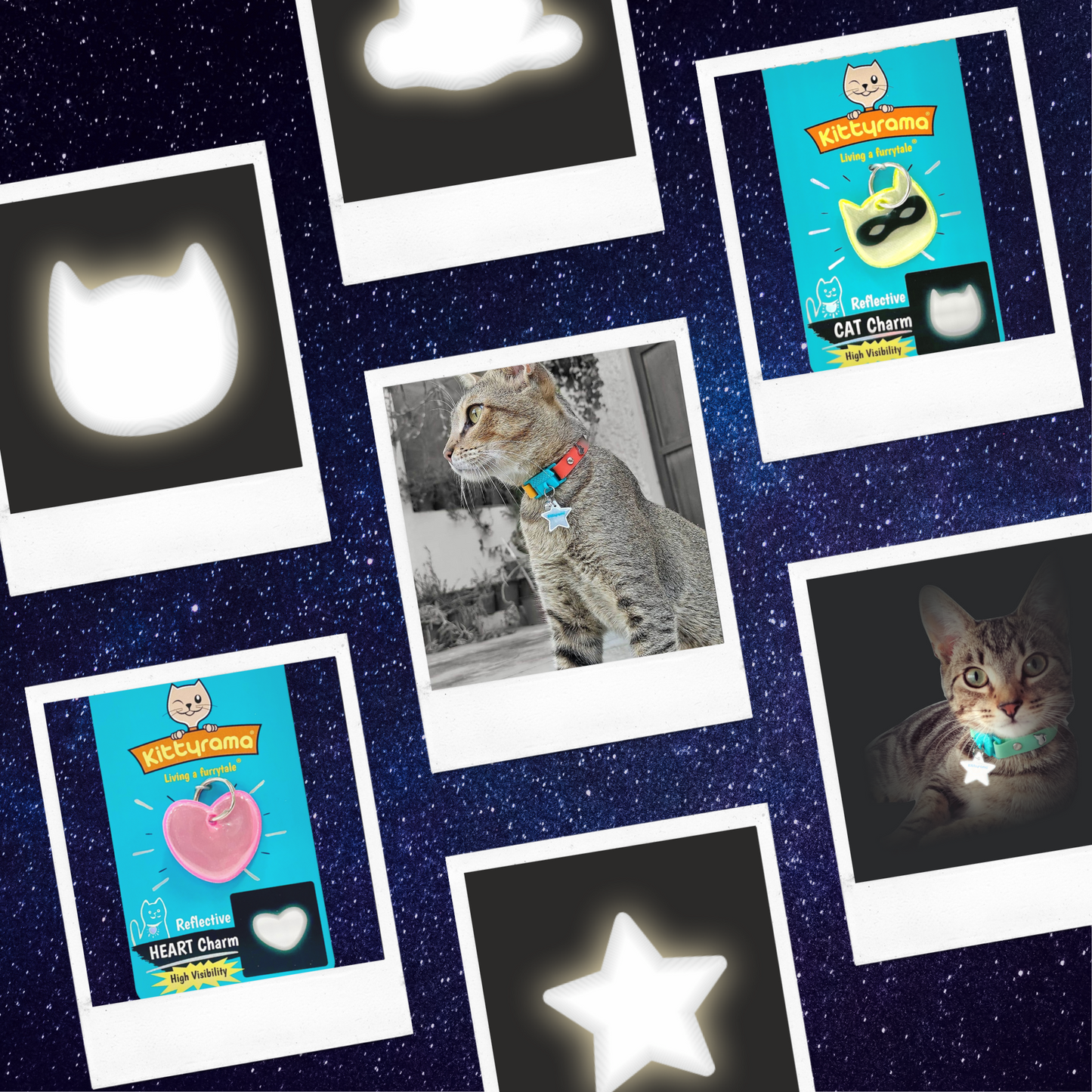 KITTYRAMA CLOUD CAT CHARM – Reflective, Safe, High Visibility