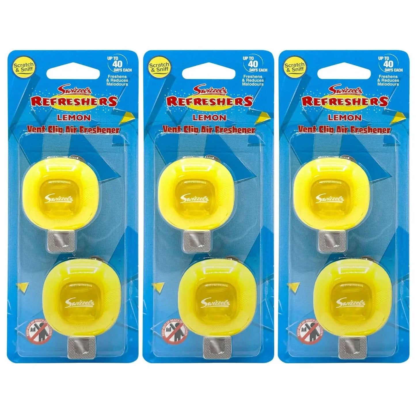 Swizzels Lemon Refreshers Twin Vent Clip Car Air Freshener