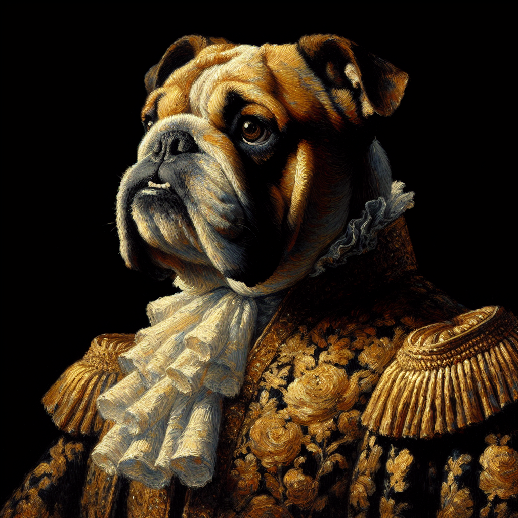 Regal Bulldog Majesty Canvas