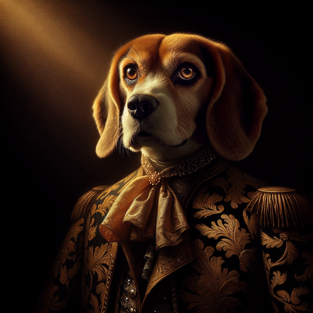 Regal Dawn Beagle Majesty Canvas