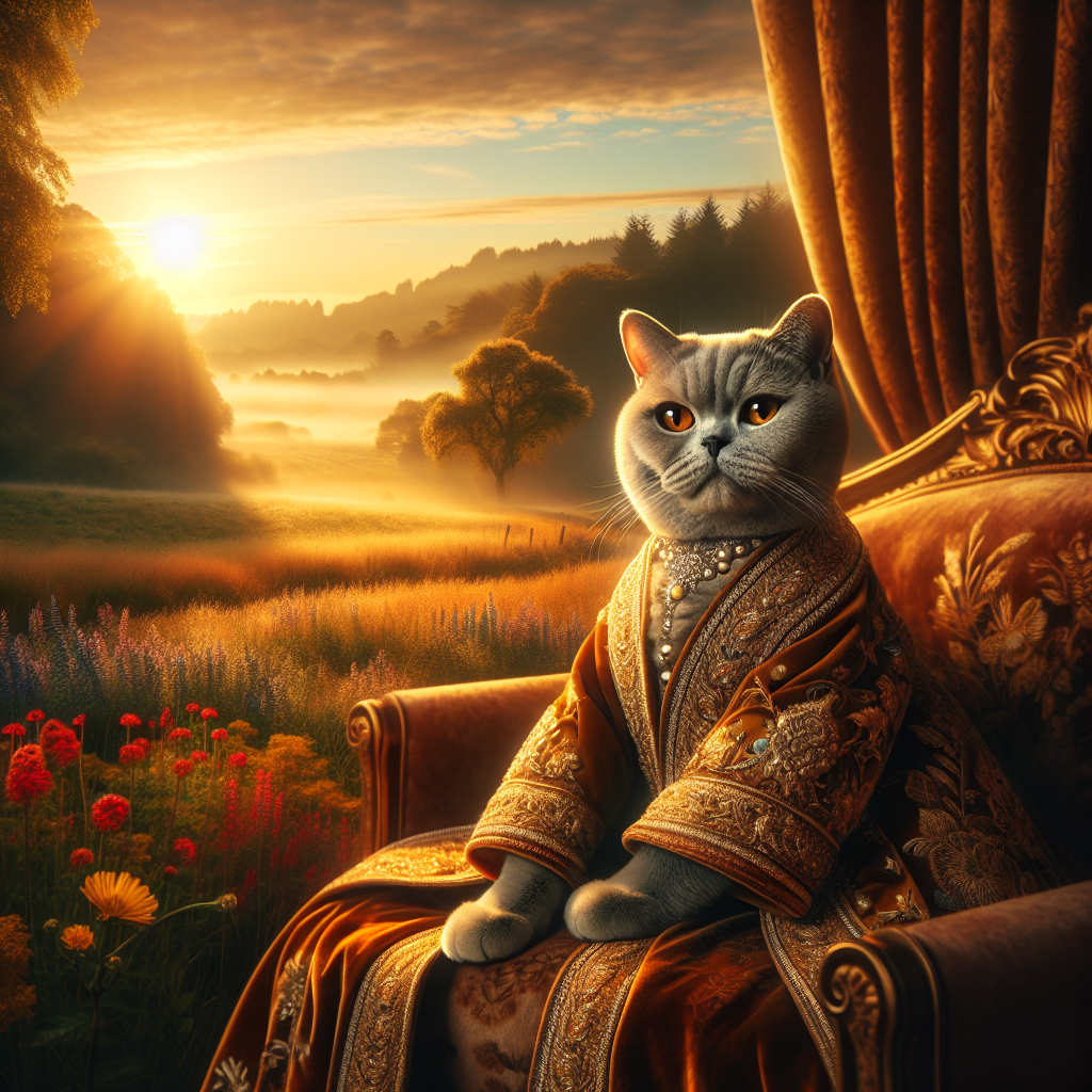 Regal Dawn Cat Majesty Canvas