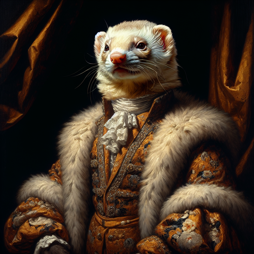 Regal Ferret Twilight Canvas