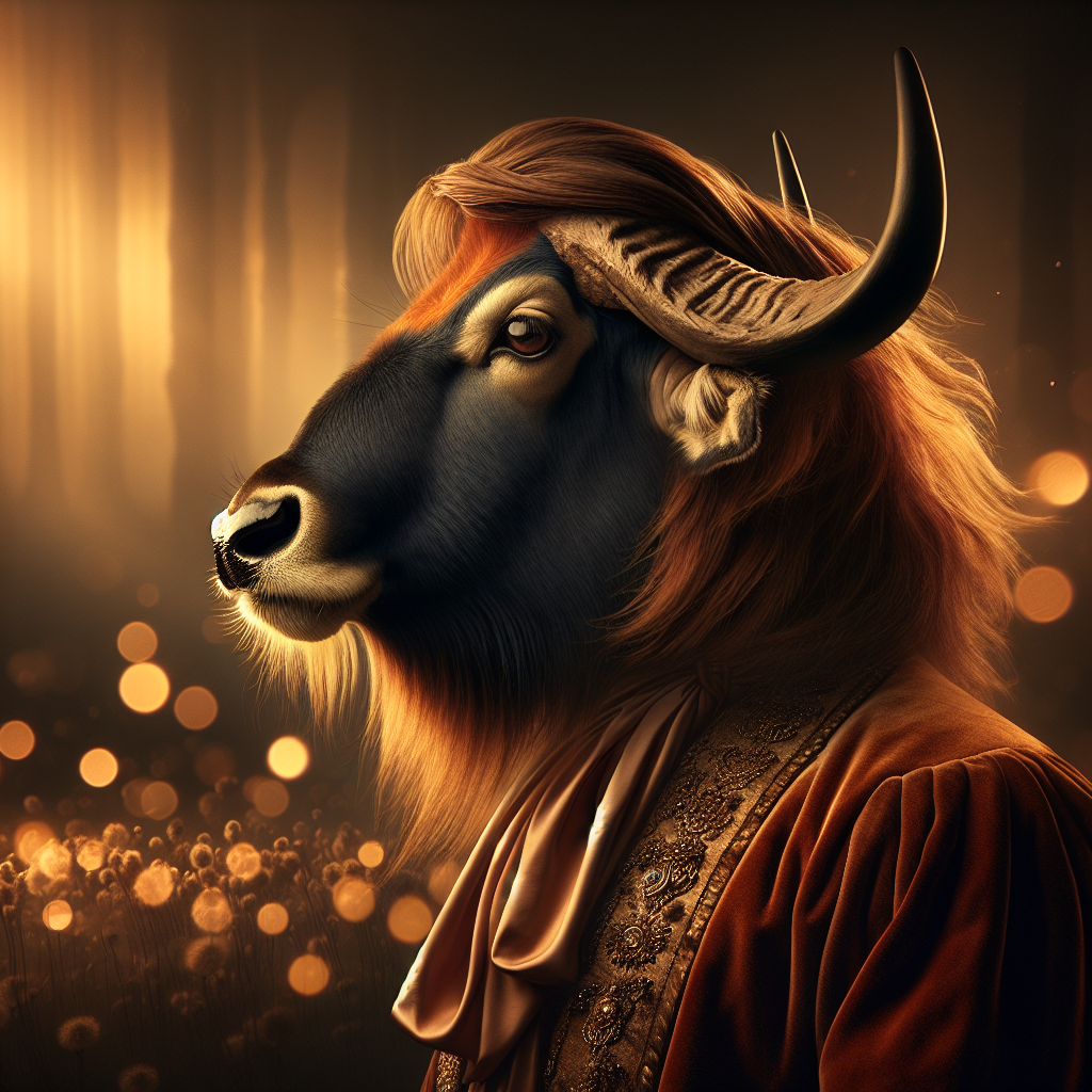 Regal Gnu Dusk Portrait Canvas