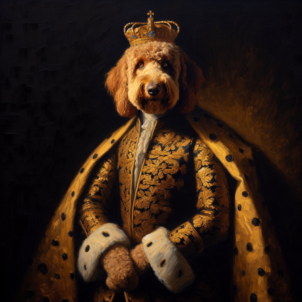 Regal Labradoodle Nostalgia Canvas