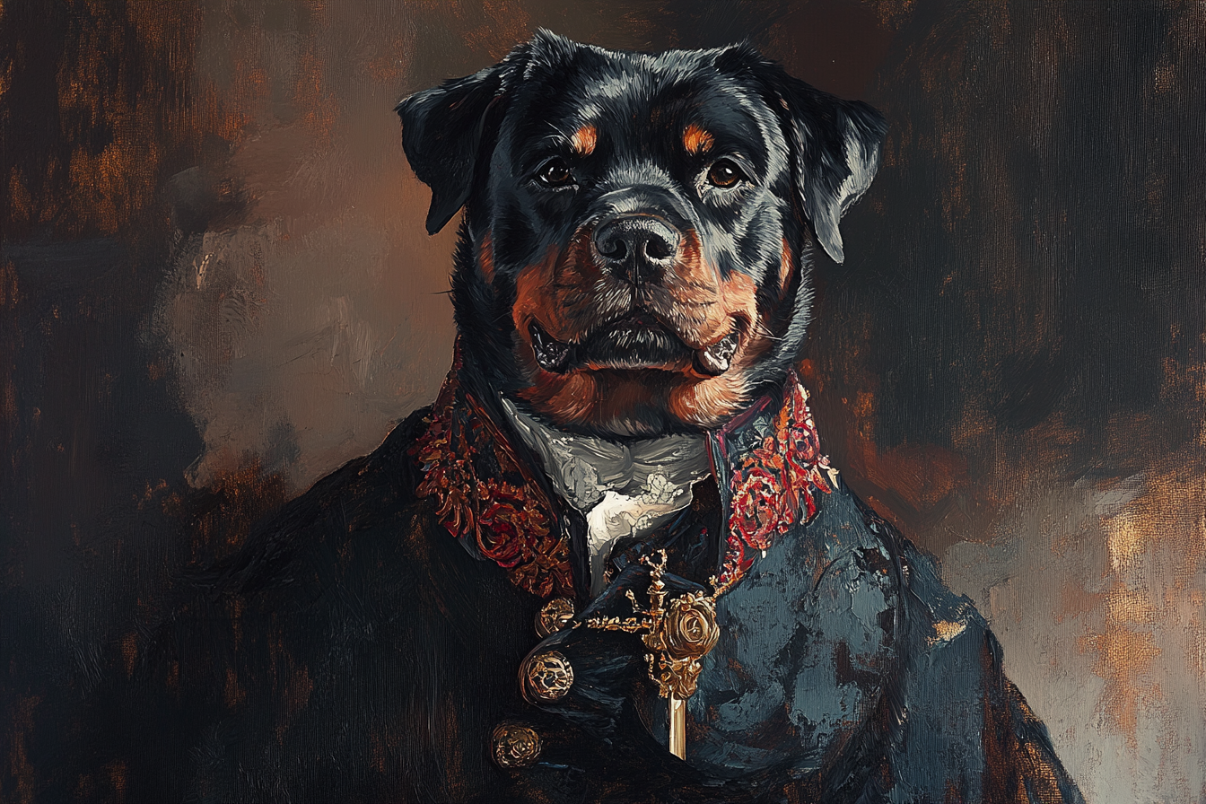 Regal Rottweiler Canvas