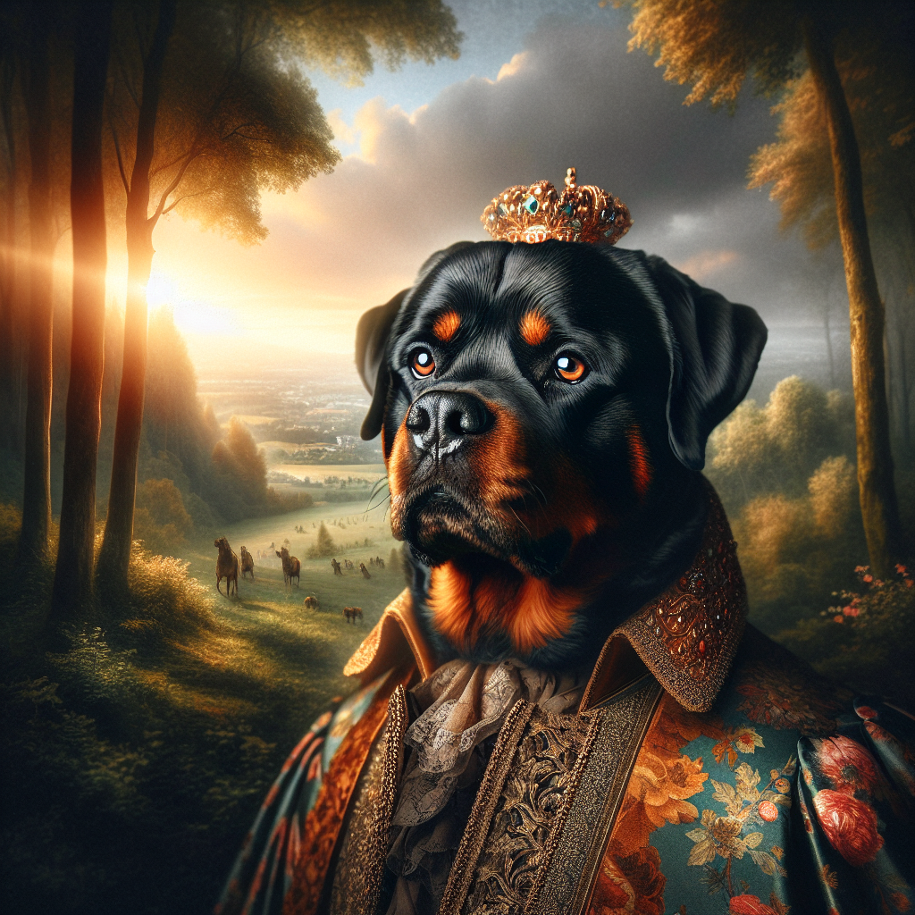 Regal Rottweiler Reverie Canvas