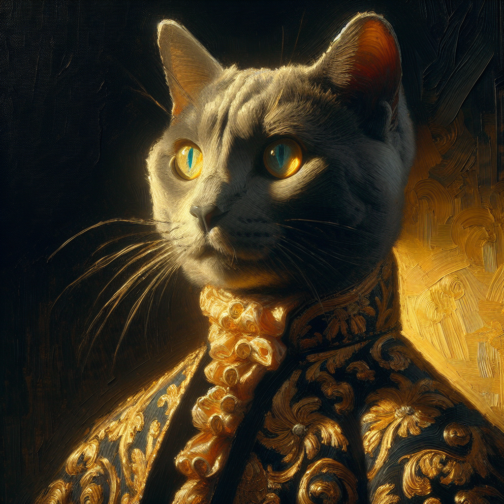 Regal Russian Blue Royalty Canvas