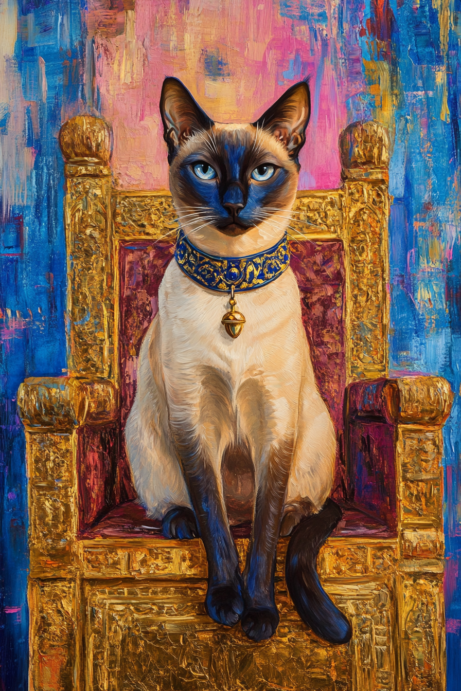 Regal Siamese Cat Canvas