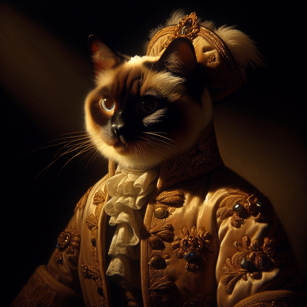 Regal Siamese Royalty Canvas