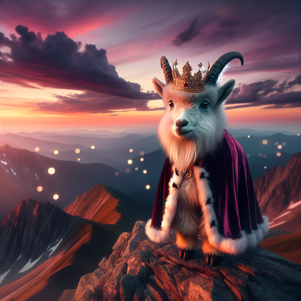 Regal Twilight Goat Majesty Canvas
