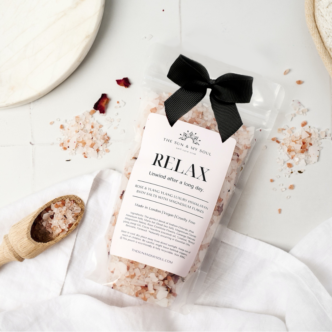 Rose & Ylang Ylang Himalayan Bath Salts – Relaxing Luxury Soak