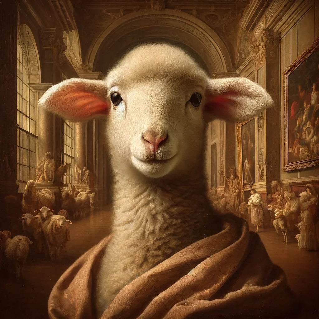 Renaissance Lamb Elegance Canvas
