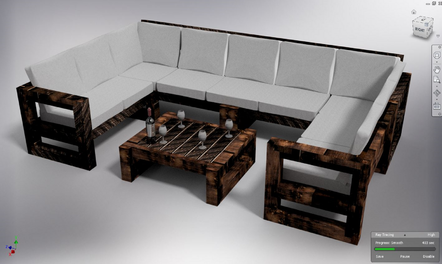 Solid Wood Garden Sofa Patio set Extra Large
