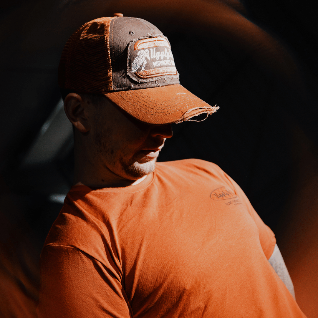 Rust Flat Track Trucker Hat