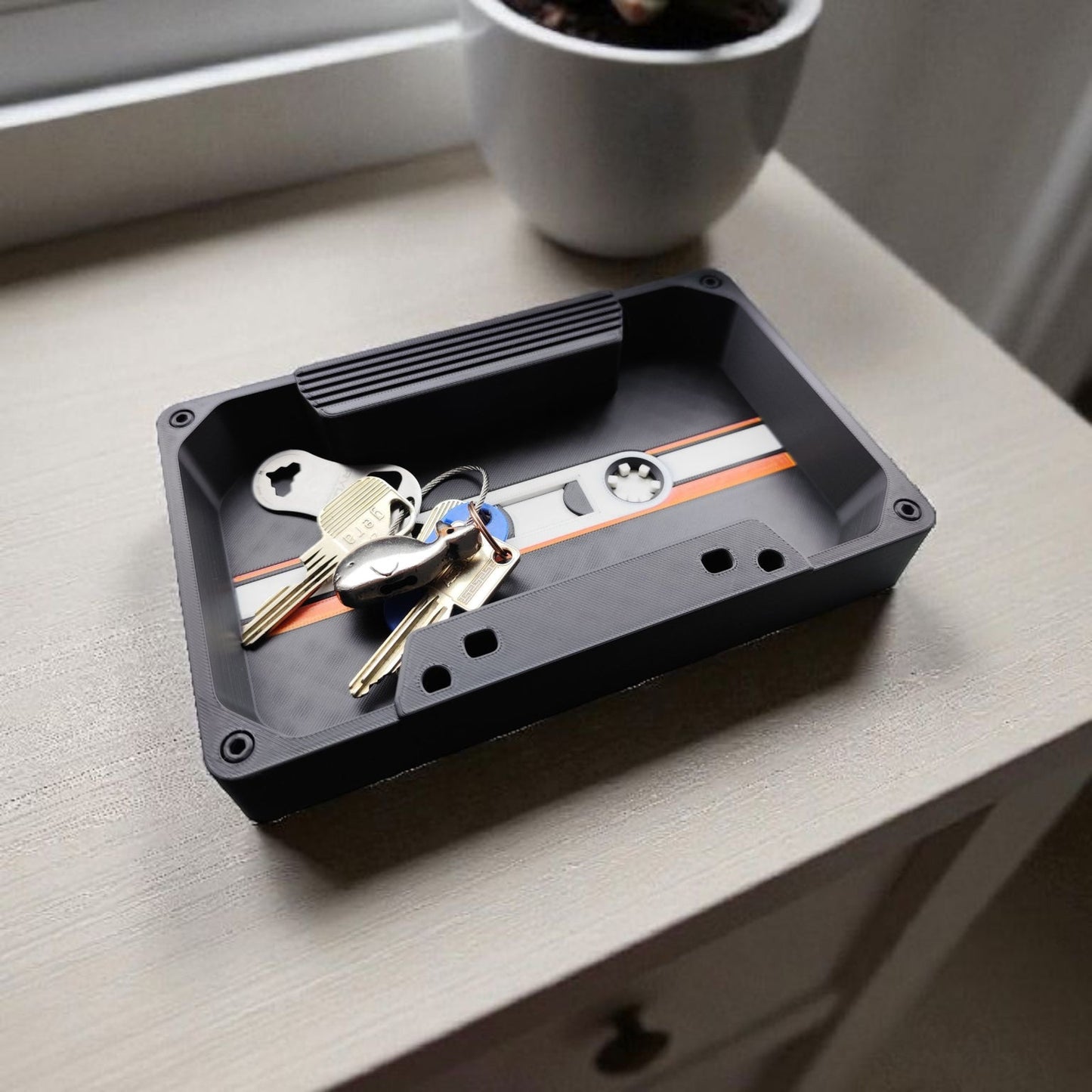 3D Printed Retro Audio Cassette Tray – Storage Dish