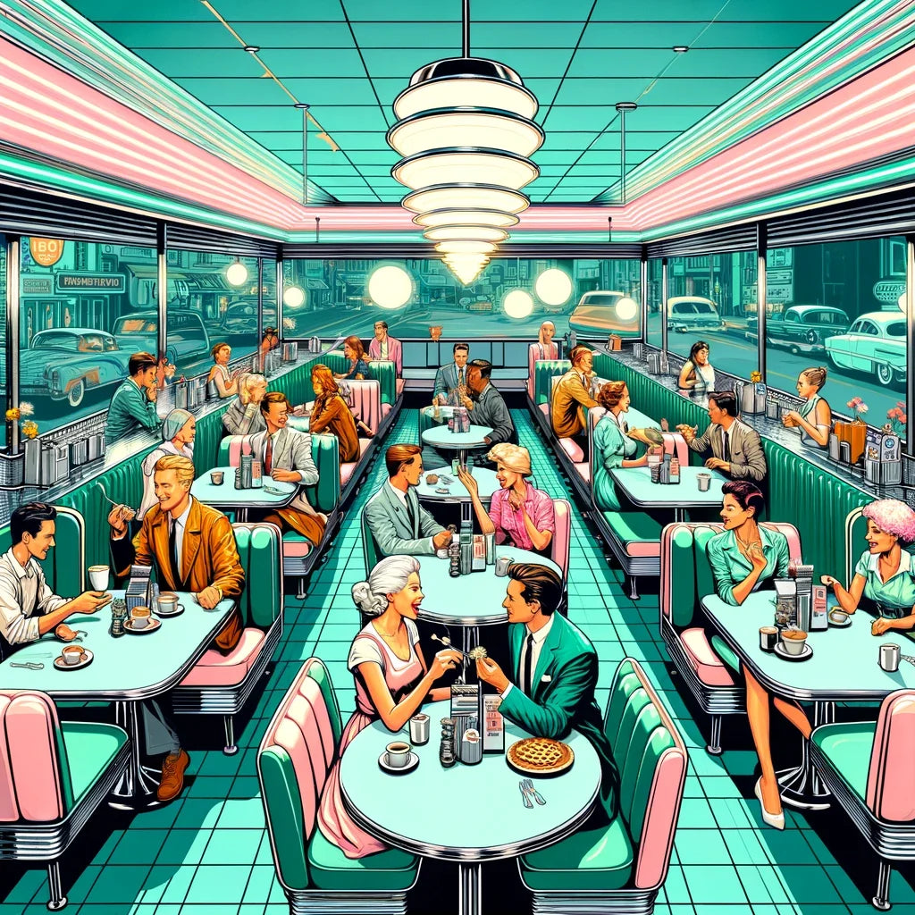Retro Diner Revival Canvas