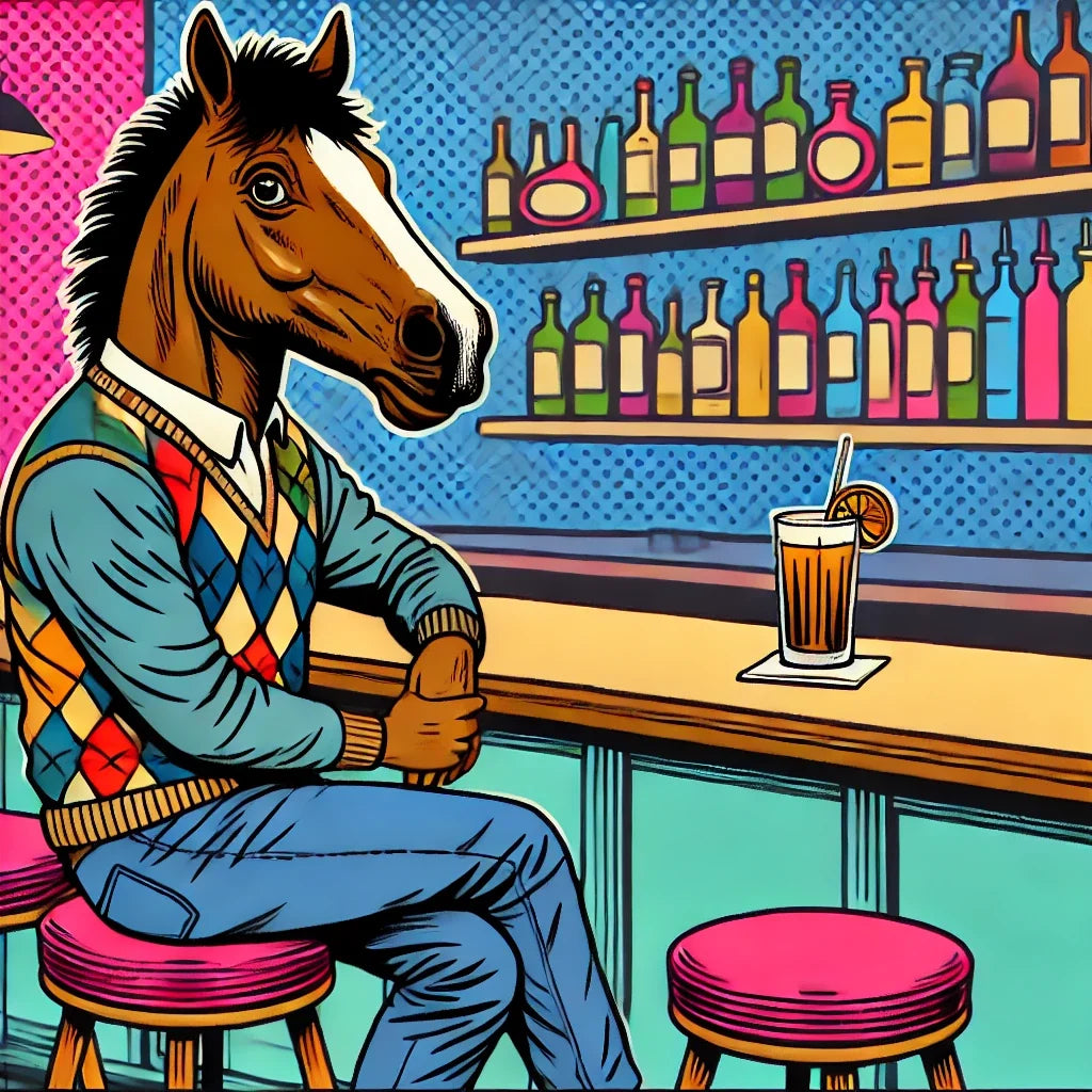 Retro Horse Bar Canvas
