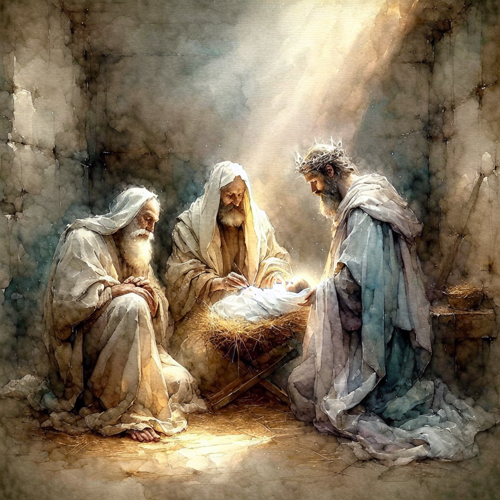 Reverential Epiphany Night Canvas