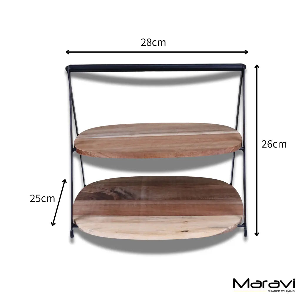Revika 27cm 2 Tier Cake Stand