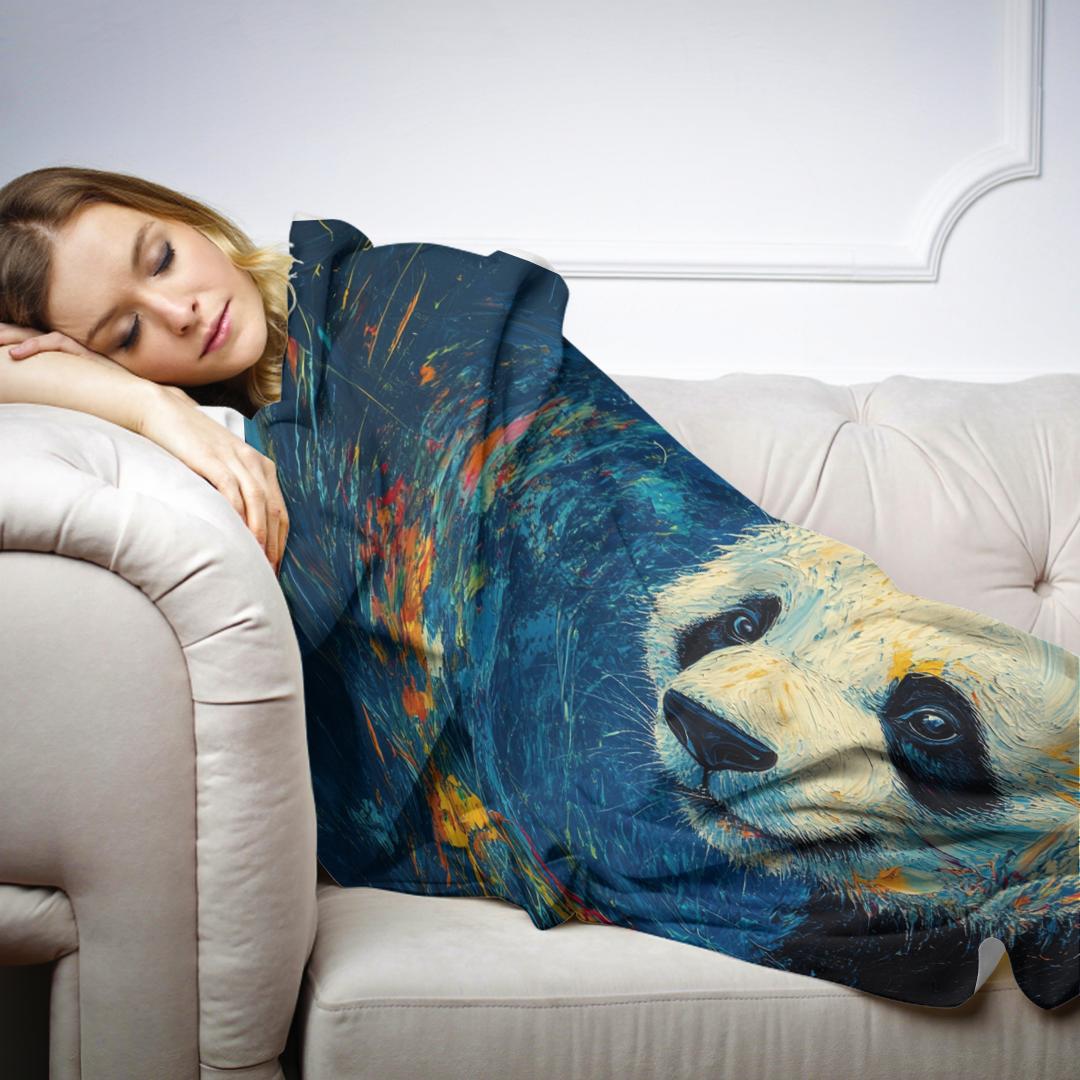 Vivid Panda Blanket