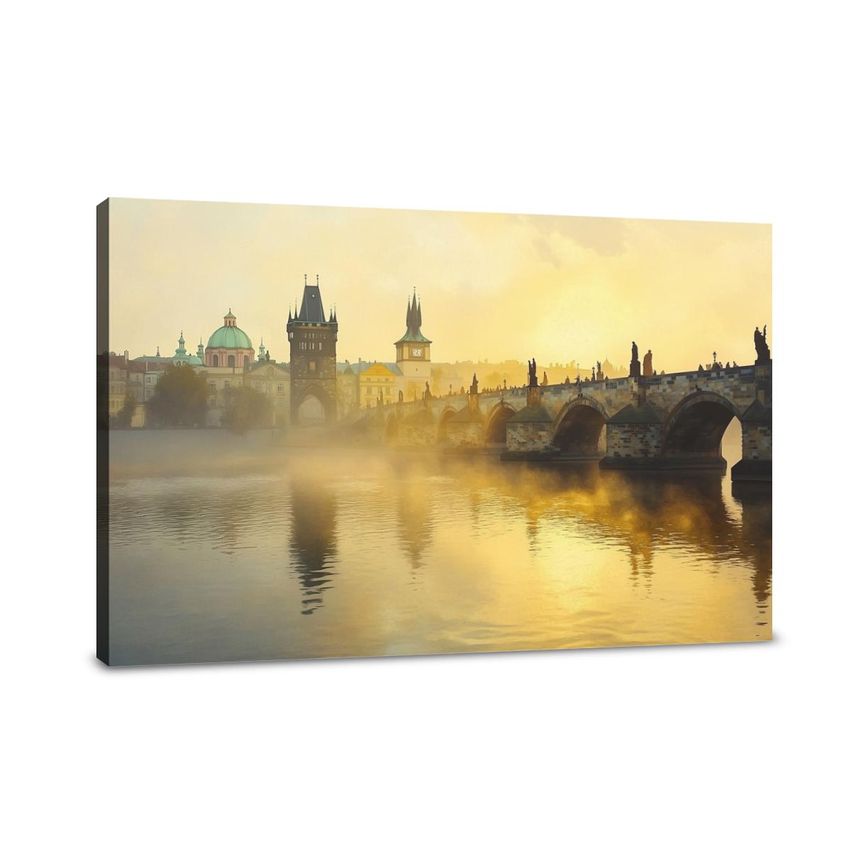 Charles Bridge Mist Canvas