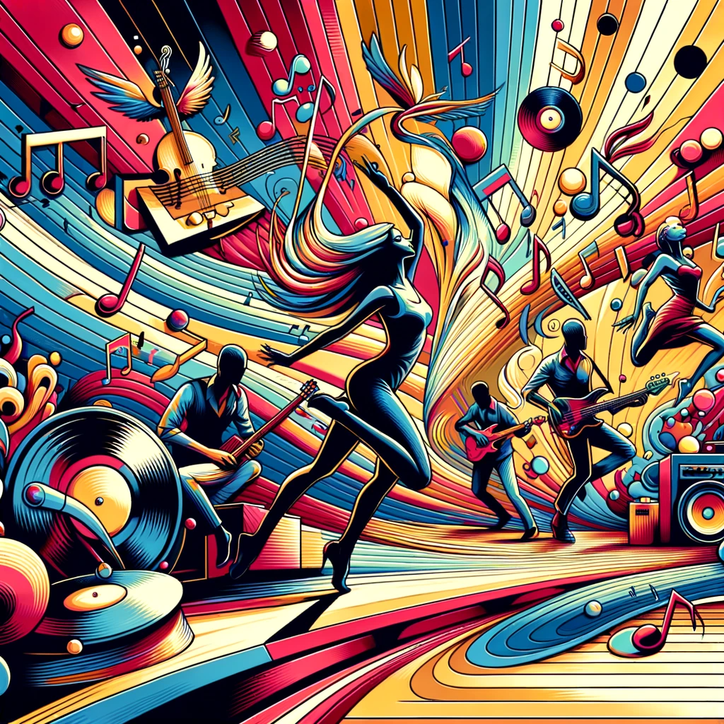 Rhythmic Pop Art Extravaganza Canvas