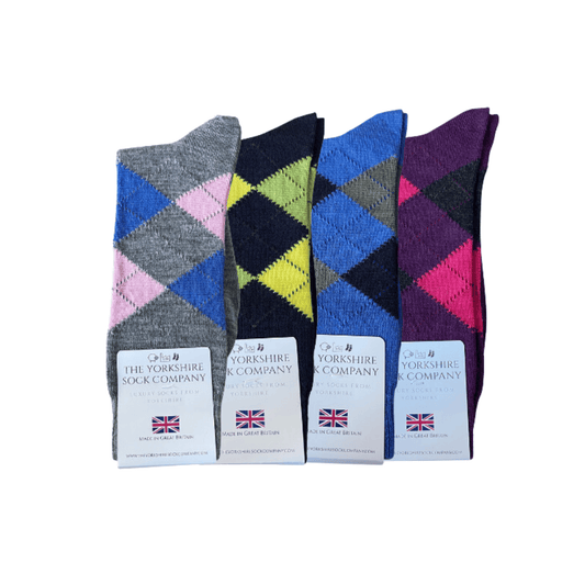 Ripley Argyle Merino Socks - 4 Pair Bundle 2