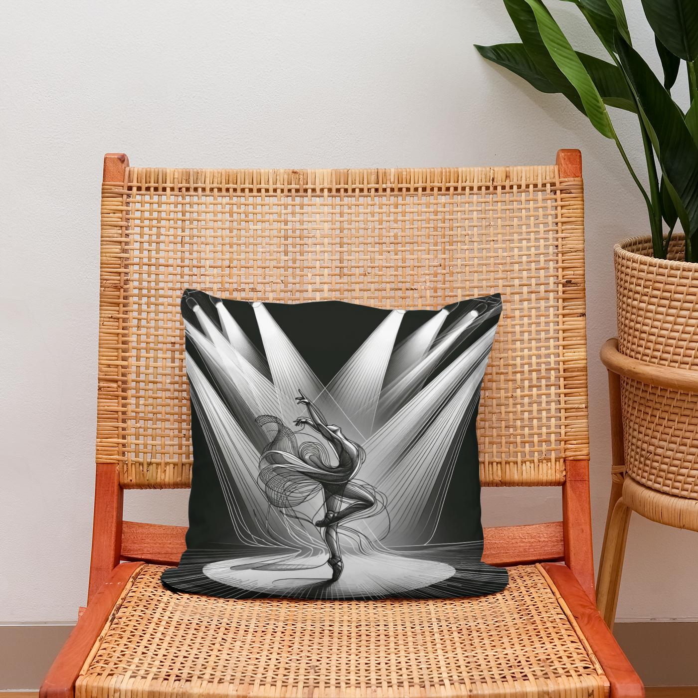 Dance of Shadows Cotton Cushion