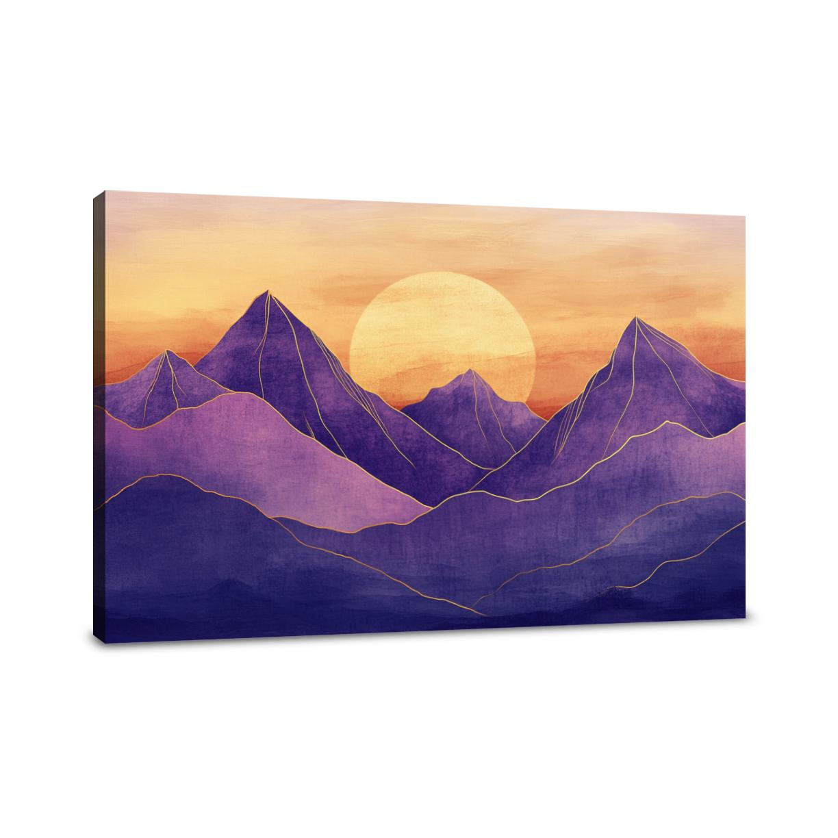 Mountain Sunset Serenity Canvas