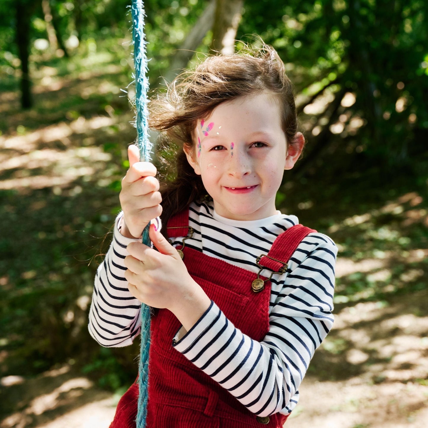 Robin Red Chunky Cord Dungarees
