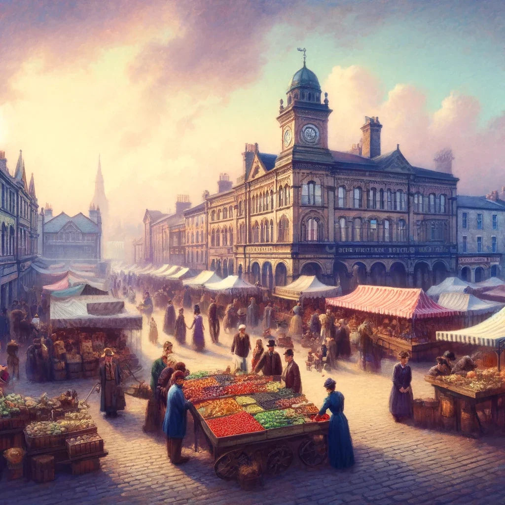 Rochdale Market Day Canvas