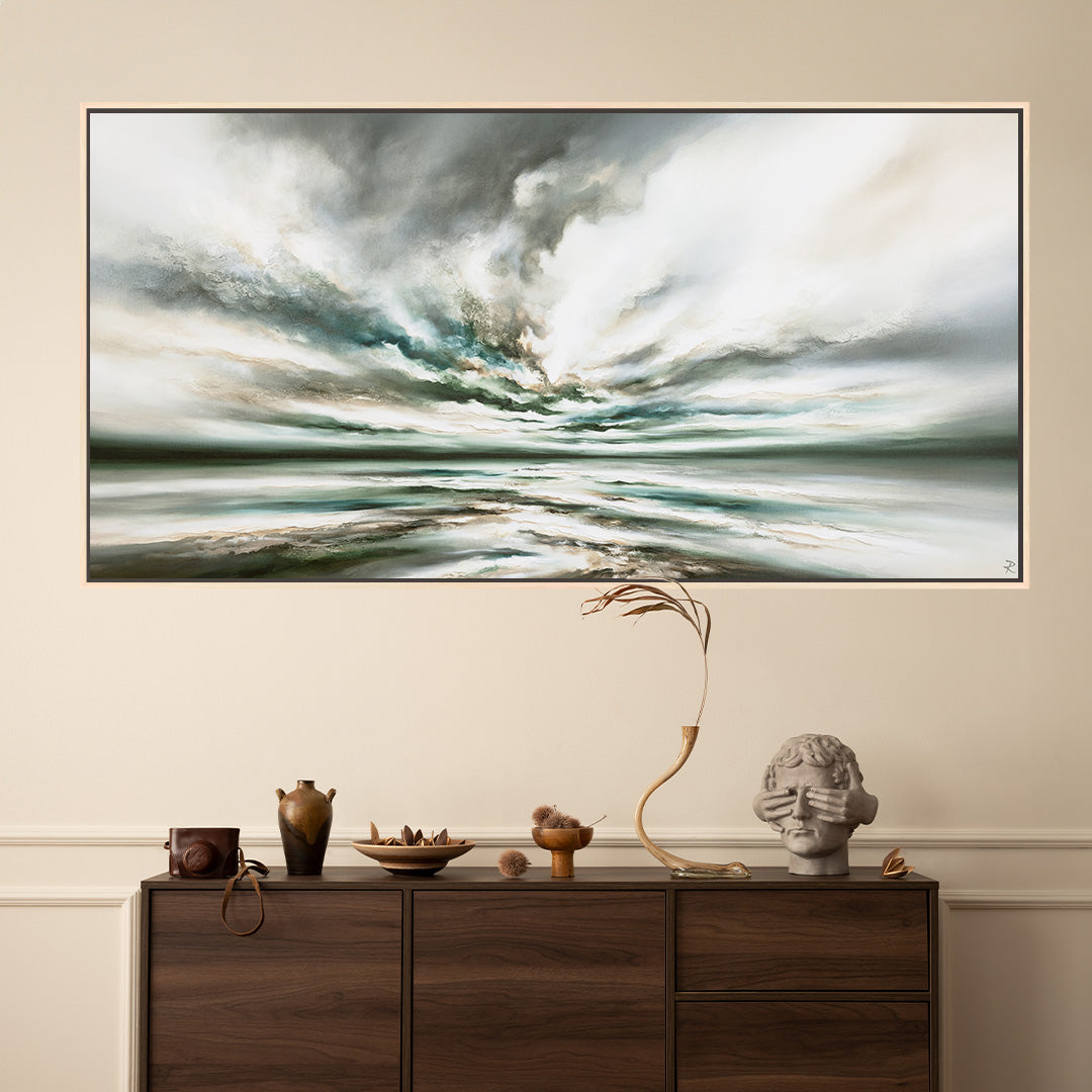 Solitude Panoramic Framed Printed Canvas
