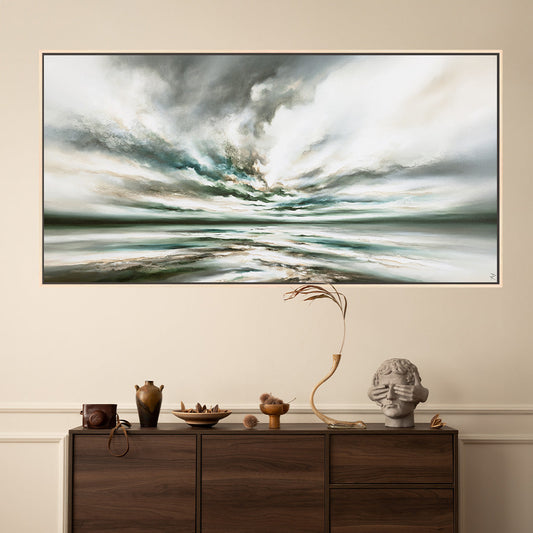 Solitude Panoramic Framed Printed Canvas