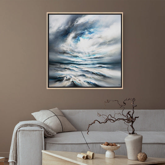 Tempest Square Framed Printed Canvas