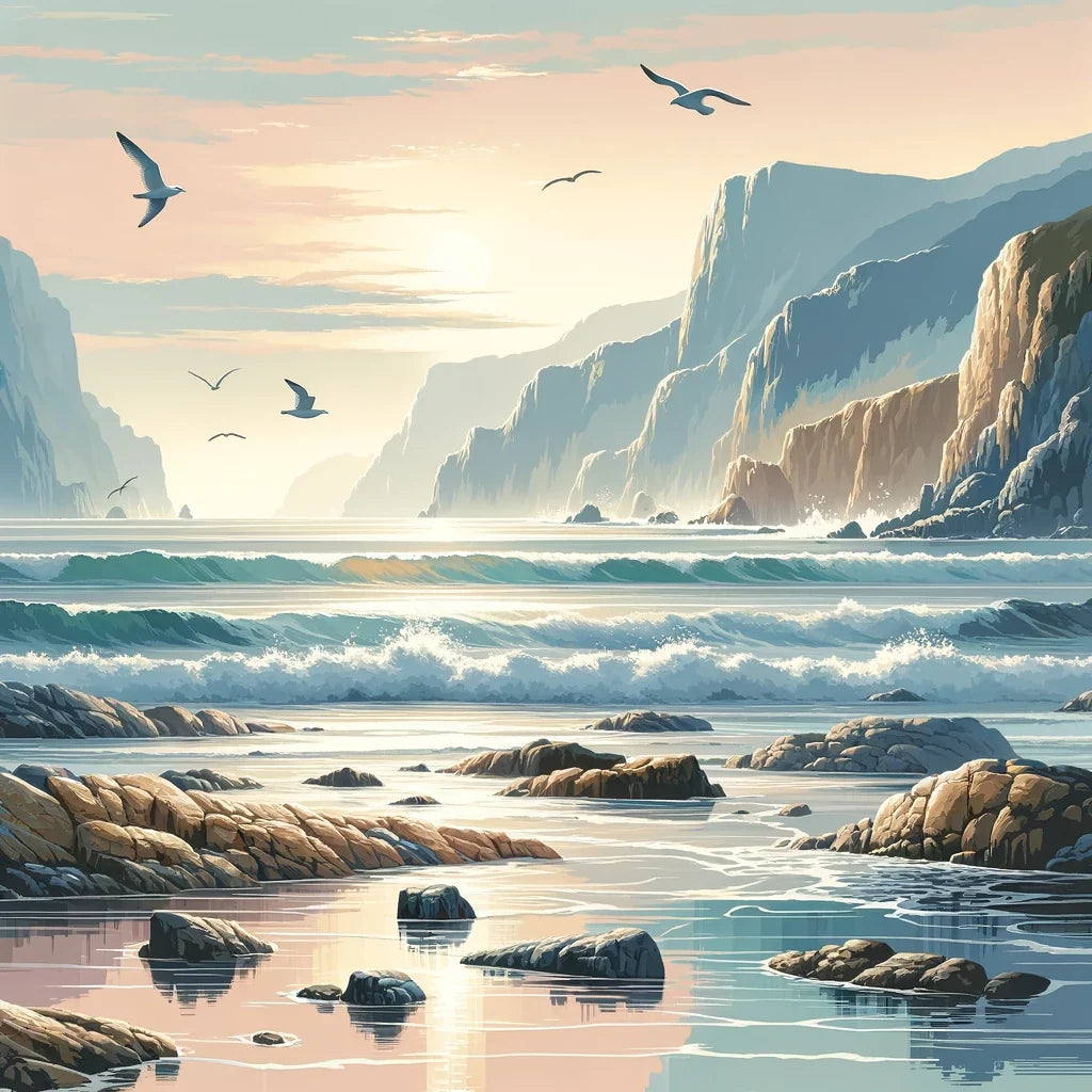Rocky Coastline Serenity Canvas