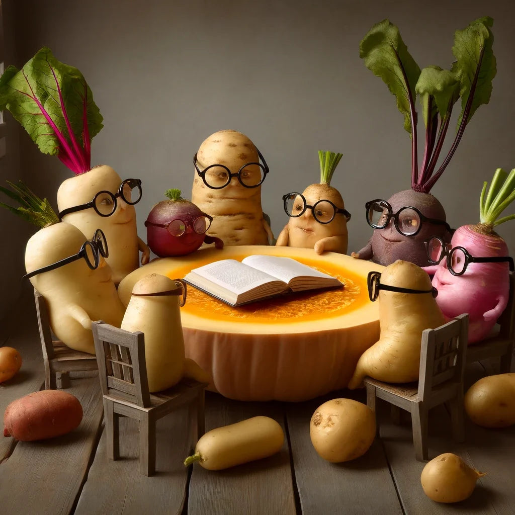 Root Vegetable Roundtable Canvas