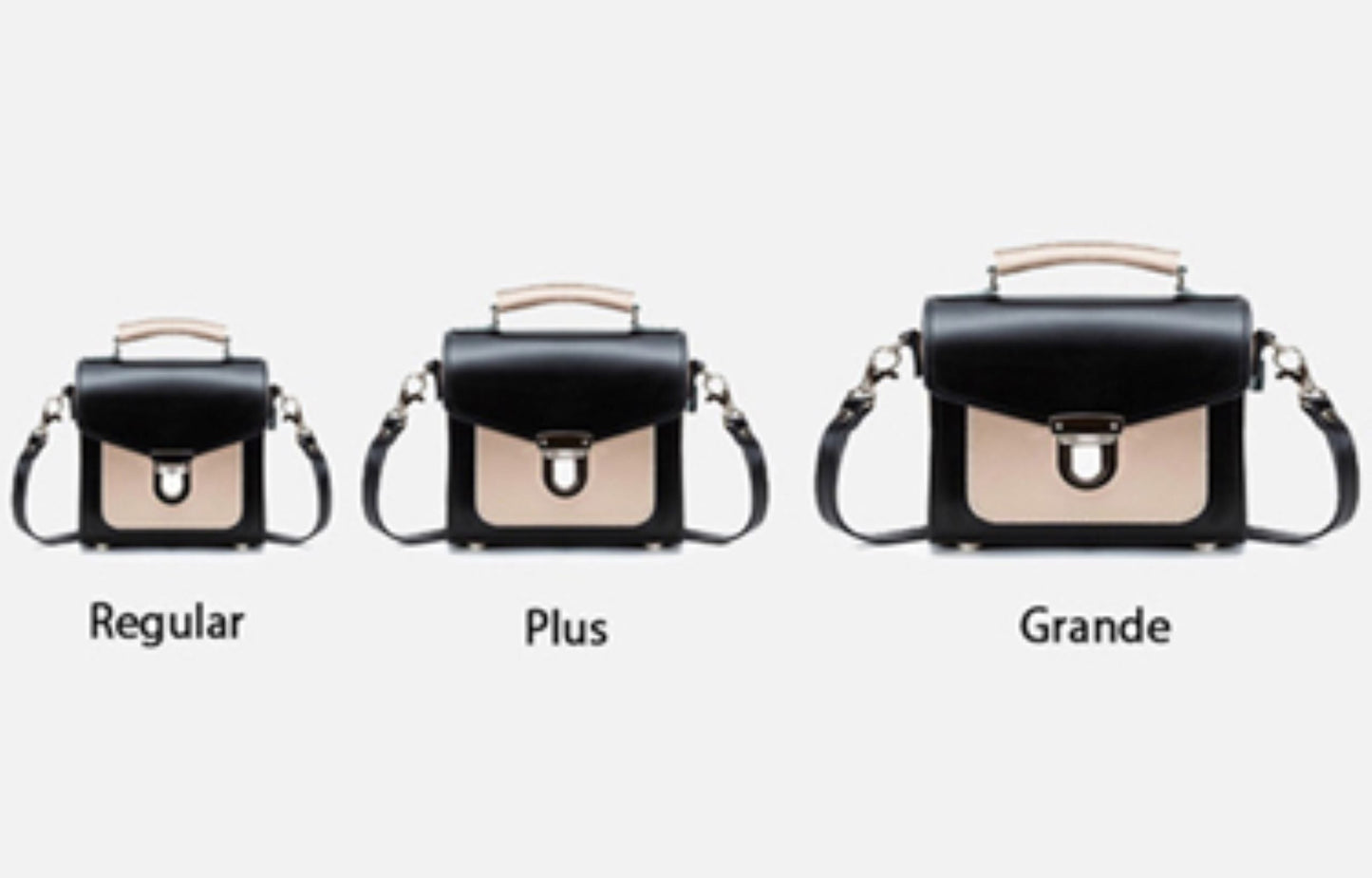 Handmade Leather Sugarcube Handbag - Rose Truffle