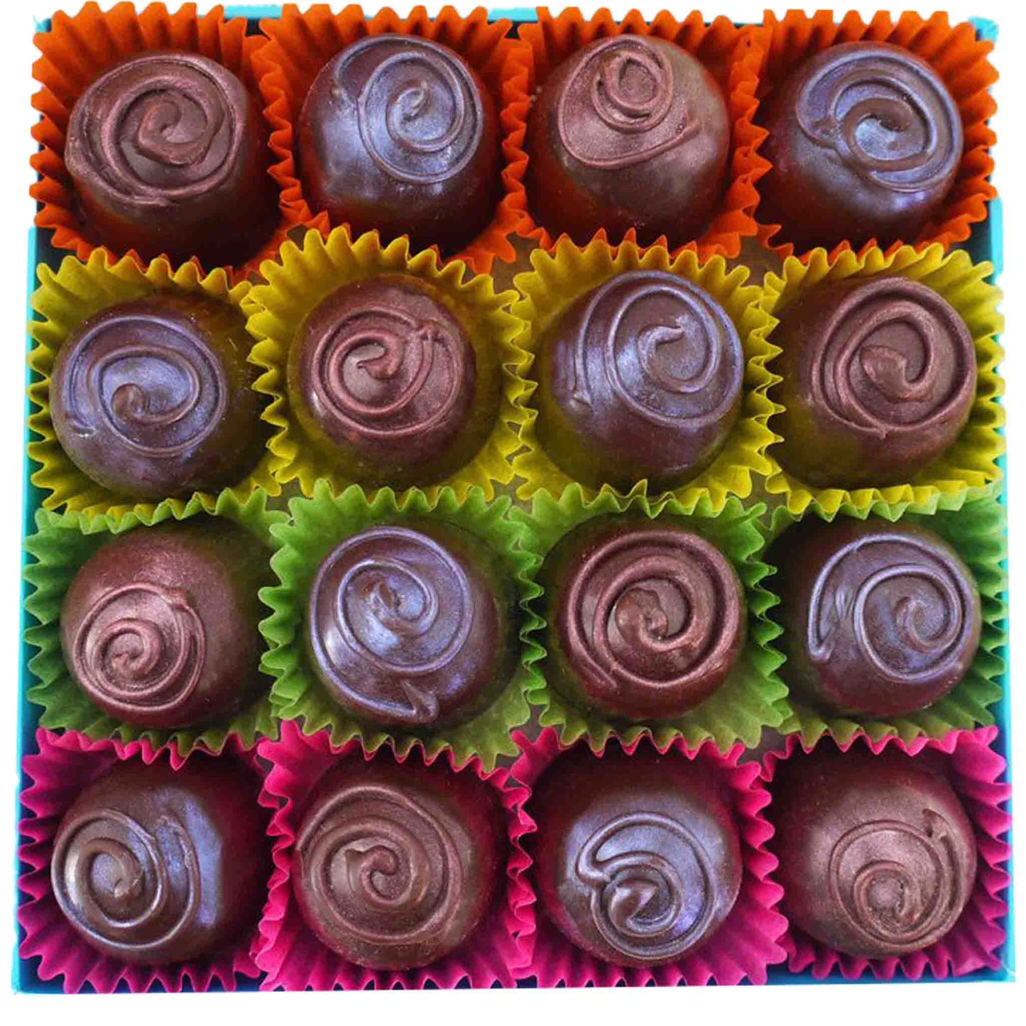 Rose & Violet Fondant Creams in 70% Dark Chocolate