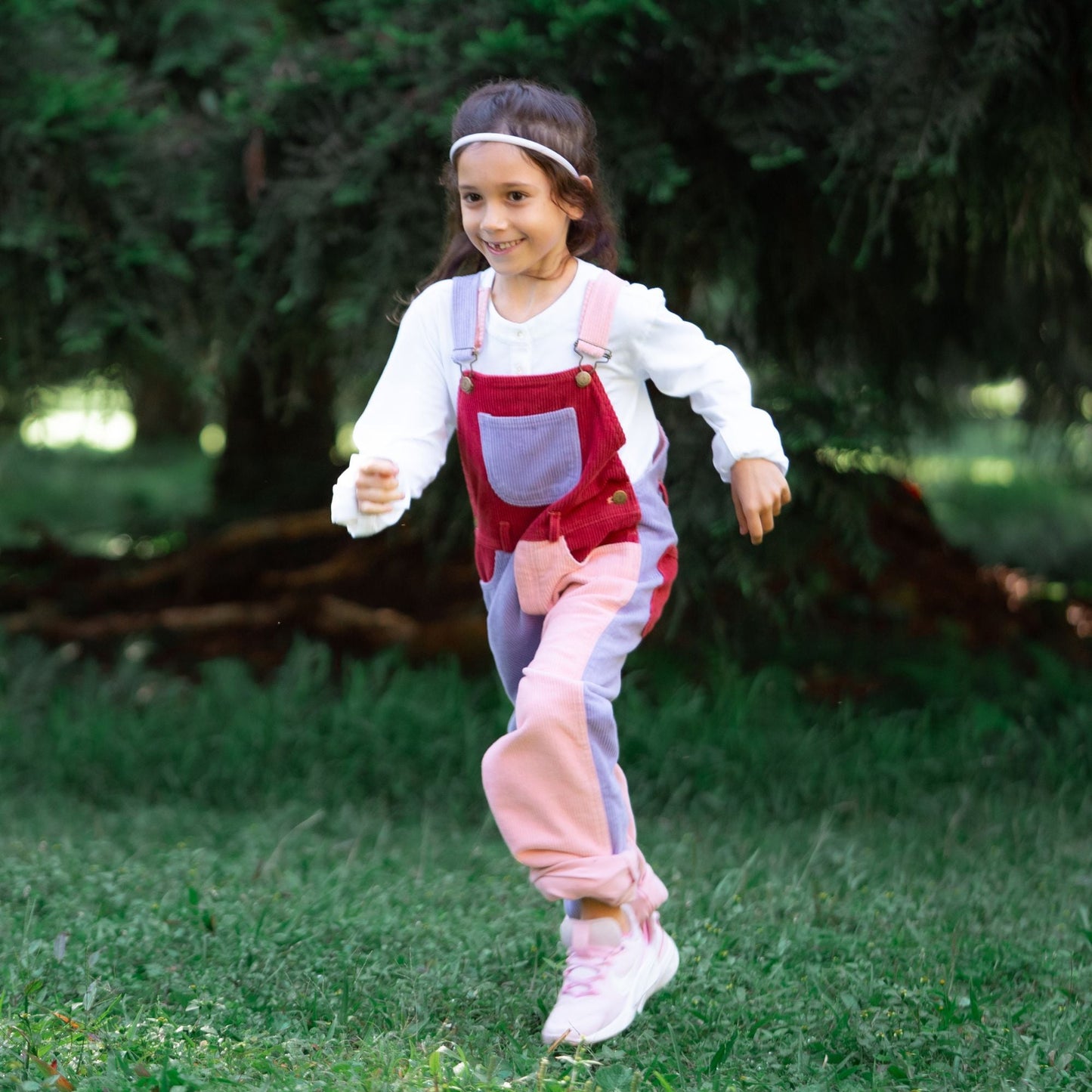 Rosebed Patchwork Chunky Cord Dungarees