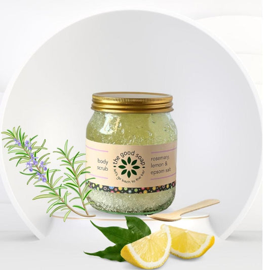 Epsom Salt Scrub with Rosemary & Lemon