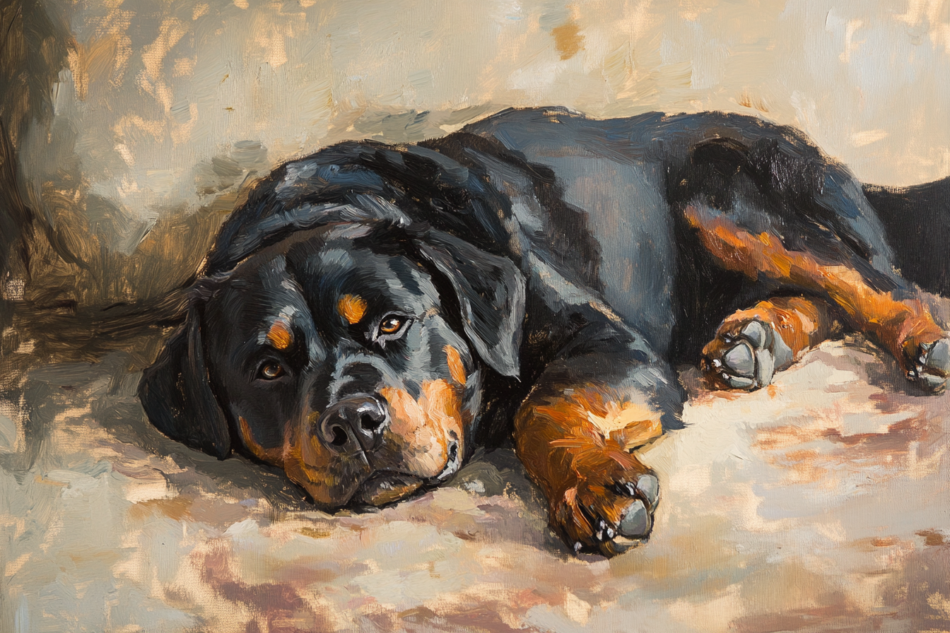 Rottweiler Rest Canvas