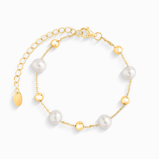 Freshwater Pearl Bracelet in 18k Gold Vermeil