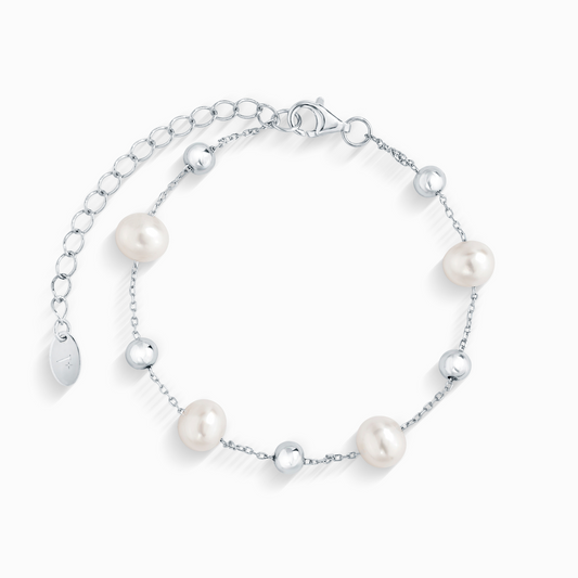 Freshwater Pearl Bracelet in Sterling Silver