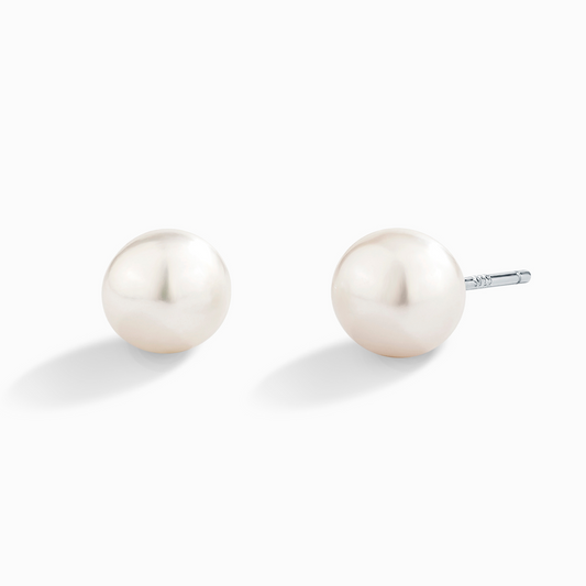 Freshwater Pearl Stud Earrings in Sterling Silver