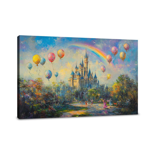 Enchanted Castle Rainbow Canvas