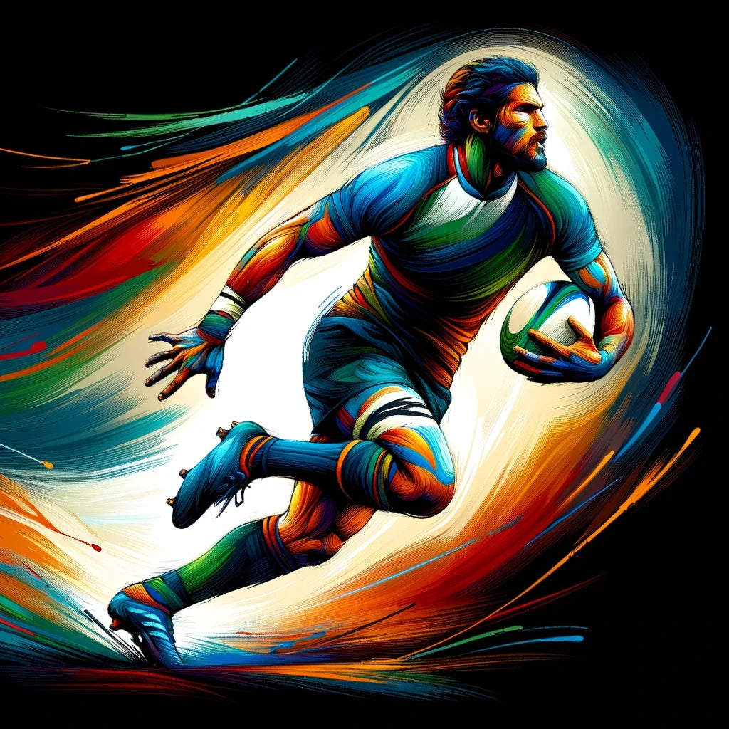 Rugby Action Cotton Cushion