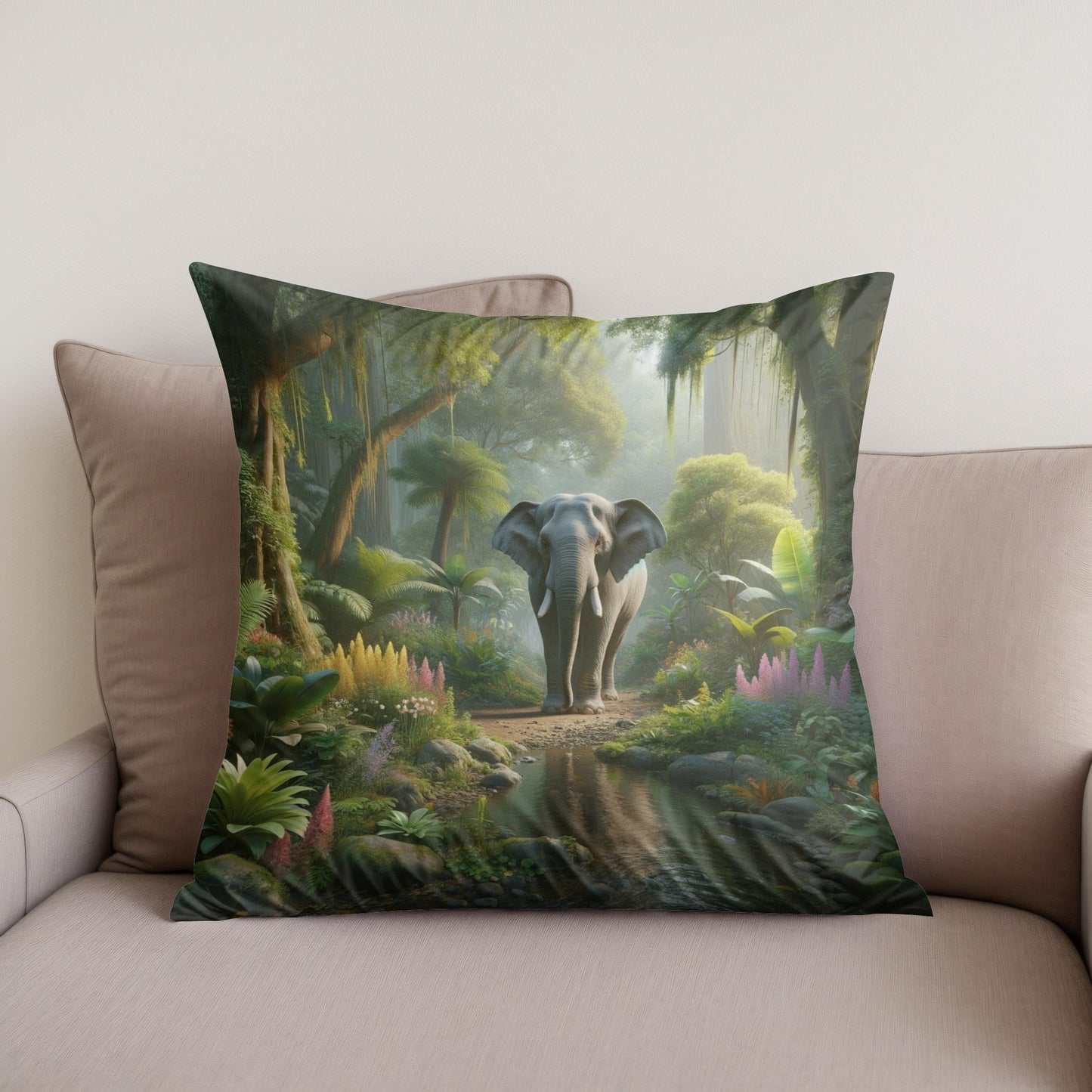 Serenity Jungle Cotton Cushion